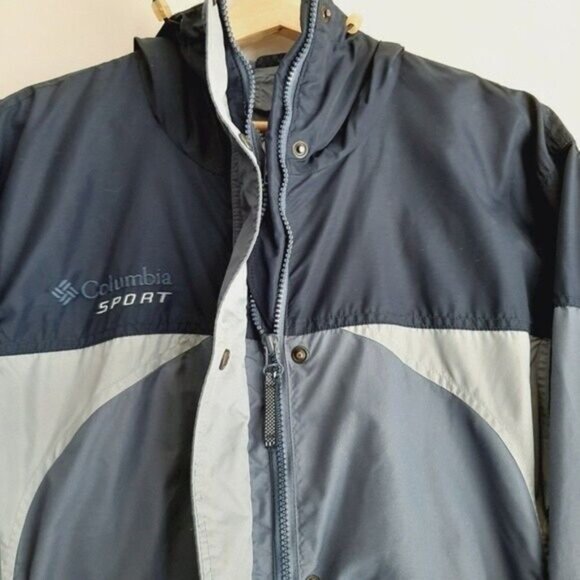 COLUMBIA Sport Windbreaker Jacket - Double Zip-up Sz S Flawed - Picture 10 of 16